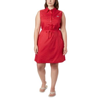 Columbia Ženske Haljine - PFG Bonehead Stretch Sleeveless Plus Size Crvene | UPTQ-58620